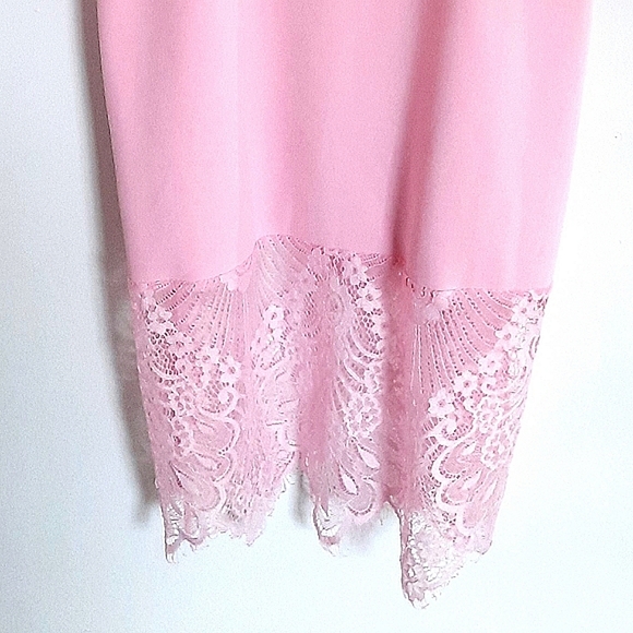 Madrag XL Pink Barbiecore Floral Lace Valentine's Day Bodycon Dress - Picture 6 of 9